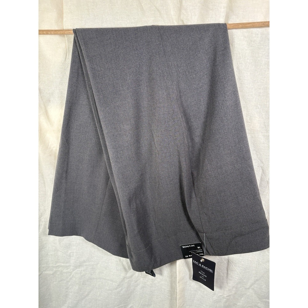 NWT Zac & Rachel Pants Women's Size 14 Ultimate Fit Gray Pull On 33x30.5 Slacks